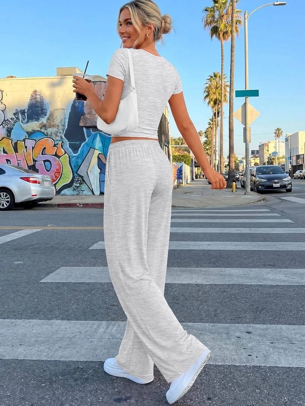 Rayon Blend Matching Loungewear Set
