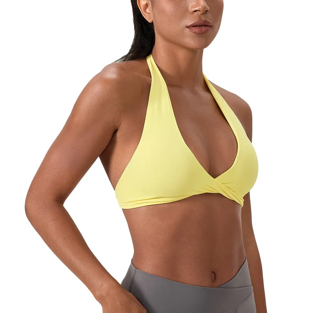 Strappy Padded Sports Bra