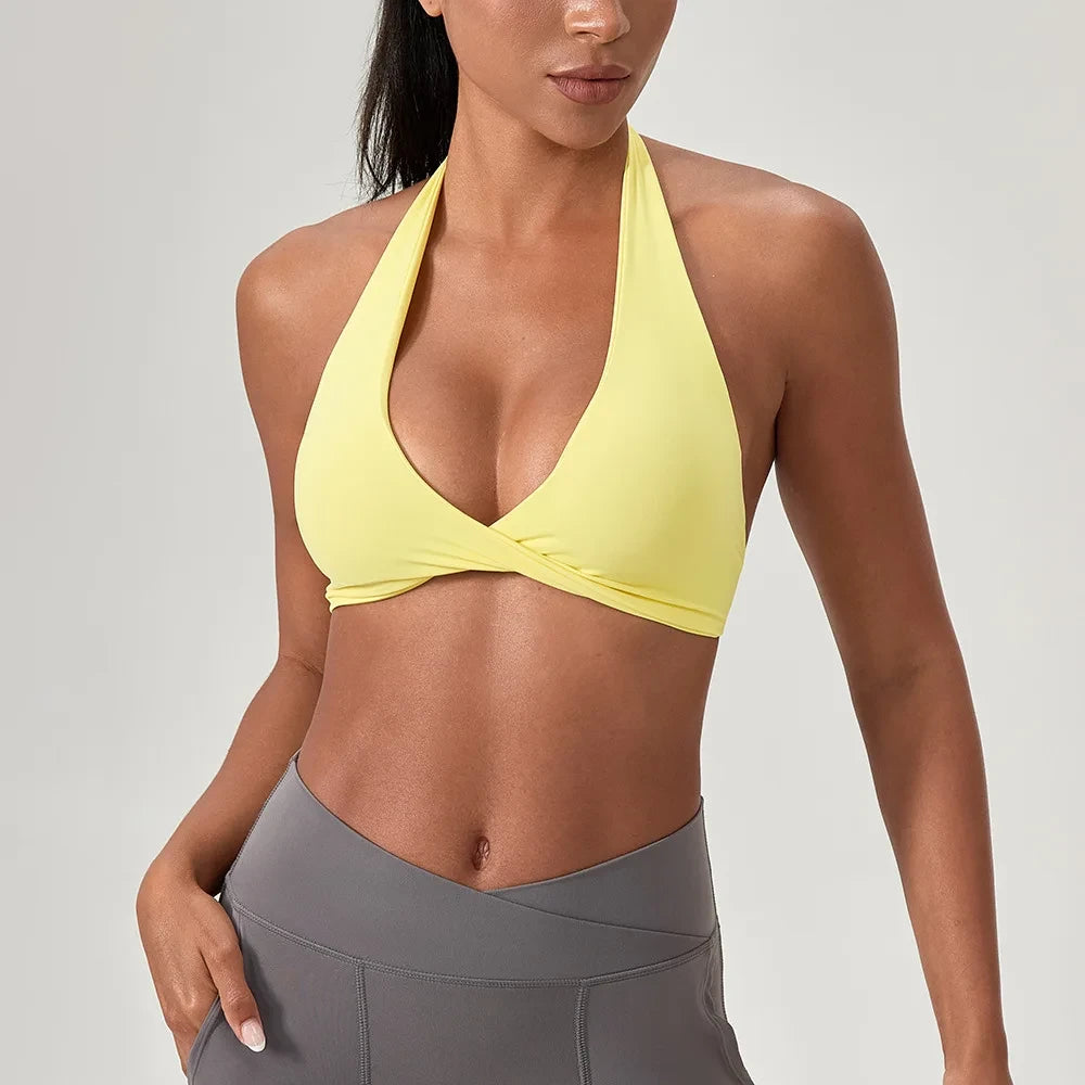 Strappy Padded Sports Bra