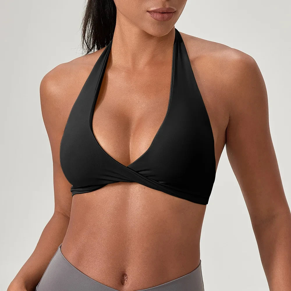 Strappy Padded Sports Bra