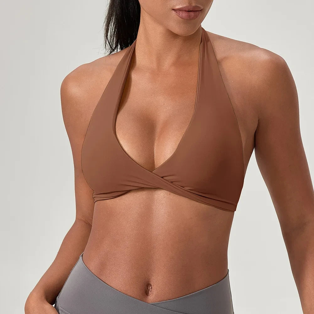 Strappy Padded Sports Bra