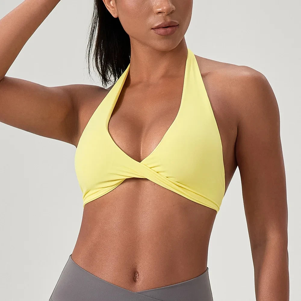 Strappy Padded Sports Bra