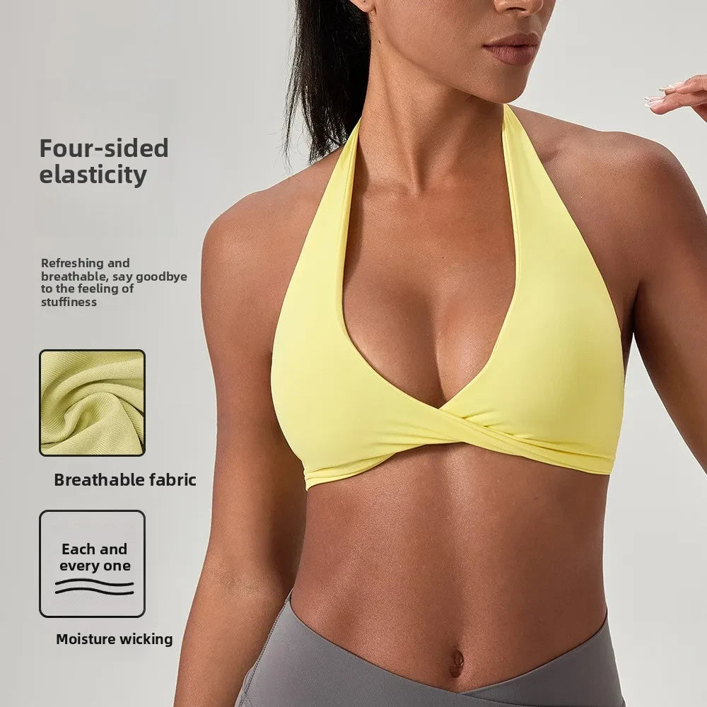 Strappy Padded Sports Bra