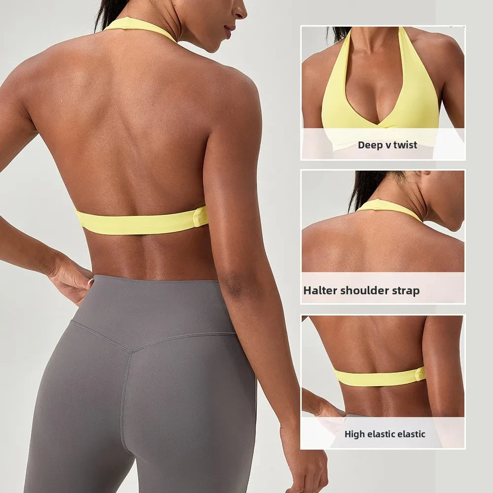Strappy Padded Sports Bra