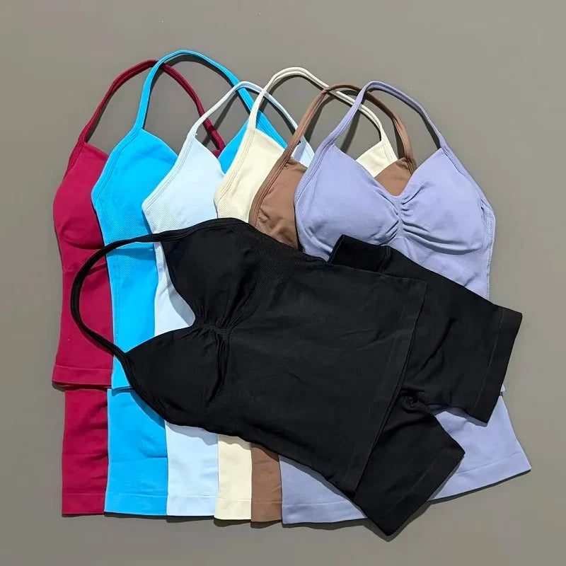 Seamless Halter Gym Set