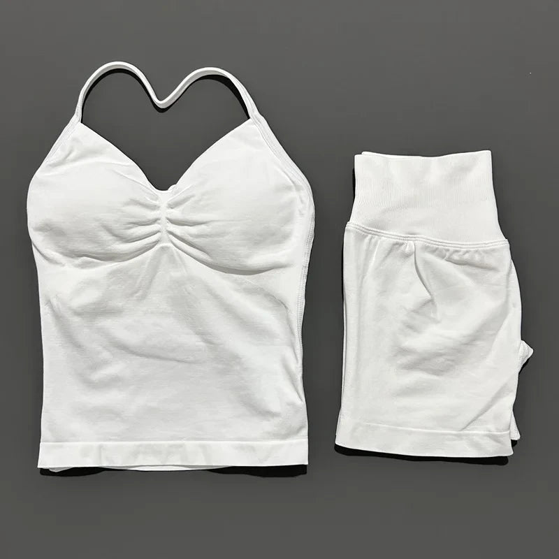 Seamless Halter Gym Set