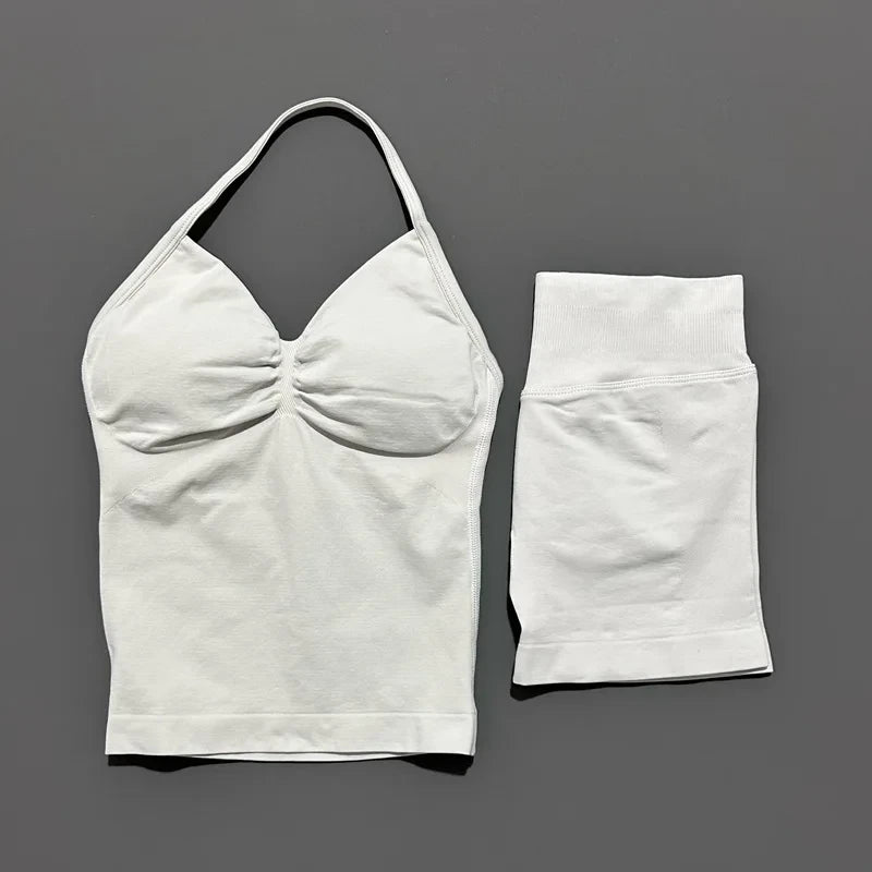 Seamless Halter Gym Set